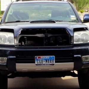 Grille removed for plastidipping