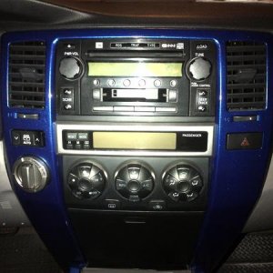 Center dash trim installed