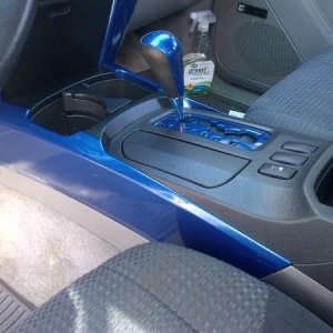 I also painted the lower trim piece on the center console.