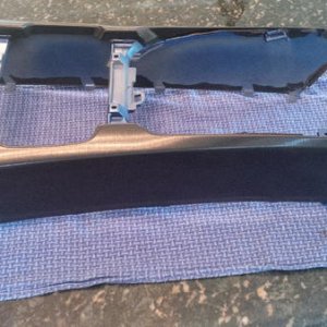 Center console wrapped