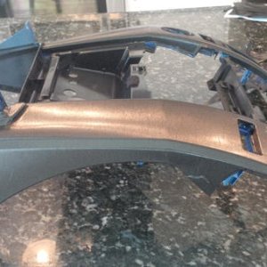 Dash center trim wrapped