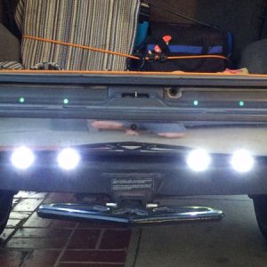 Lights to assist the backup camera