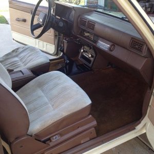 Before pic of the dash and interior panel re-dye. Passenger seat is more solid, but plan on having it redone soon with the others