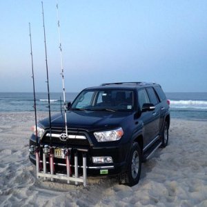 Island Beach State Park with newly fabricated rod rack