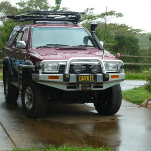 Rainy miserable cold day when I visited my friends farm, but the KZN130 still looked nice in the rain.