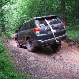 Flexing rear long travel at Rausch Creek