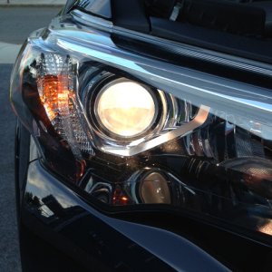 Before: Even the pricey Philips H11 CrystalVision Ultra Headlight Bulb still have a yellow tint