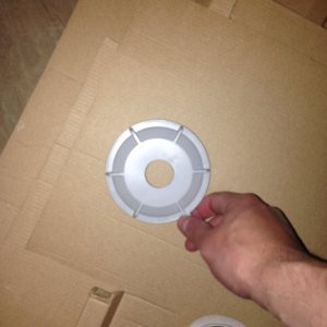 Remove Dust Cover and Drill Hole (I ordered backups from a Toyota dealer just to have on hand, $30)