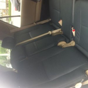 Leather seats on the back row