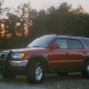 Here's "Candie"!! She's my 1st 4Runner "SR5". I bought her at a Toyota dealership in Conyers, GA with 40,000 mileson theclock.Theengine, trannie, brak
