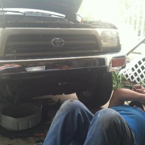 This was right after we had put on my brand new bumper and put A turn signal in