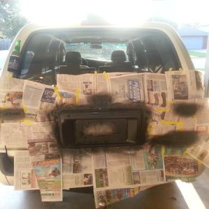 Never again will I prep for plasti dip this way. Its easier to peel off the over spray, than tape off everything.