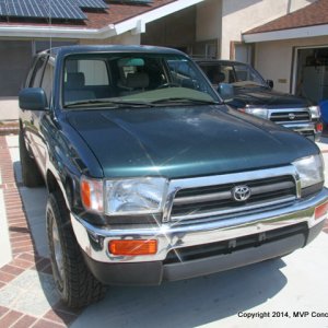 MVP's Third 4runner:
'96 T4R SR5, 2WD, 3.4L, Auto
bought in 4/2007 w/ 211k miles
drove a year until the recession began, gas was $5/gallon and I was o