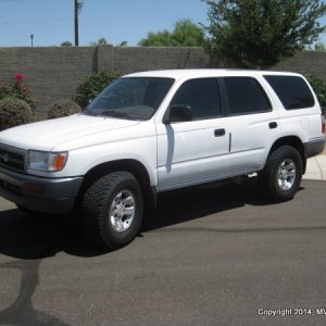 MVP's Fifth 4runner:
'97 T4R Base, 2WD, 4cyl, 5 speed 
nicknamed "Stinky" since prior owner chain smoked in it
bought it missing the cat - it had been