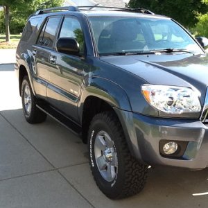 New tires, before wheel spacers and suspension rebuild