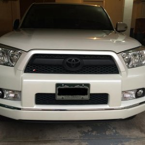 Continuing the black out of the chrome. Plasti dipped fog light covers