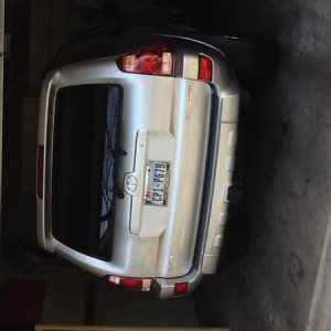 The rear as it sits in the garage - a common sight when I leave & arrive home.