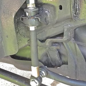 Homemade Rear Adjustable HD Sway Bar Link.  Side View