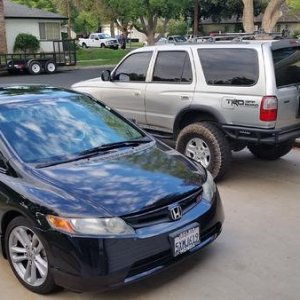 My hoopty and the wife's race car