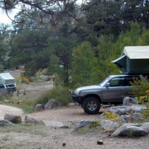 Sweet Taco down from our campsite. Mini toyota overland convention