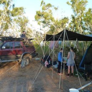 Flood plain camping - wake to the sound of brolgas.