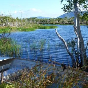 The lagoon we camped on.