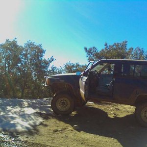 Took her up to Santa Rosa Mtn. for one of the first runs.  It was here I learned how nerve-racking it can be driving off road, on a snowy mountain, wi