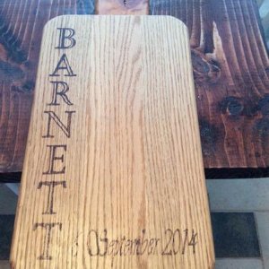Cutting board that I made for a friends wedding