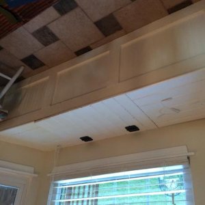 A bench I built in my bay window, sorry it's upside down, not sure how to fix it