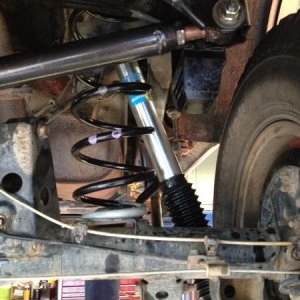 Passenger rear set up with the adjustable Sonoran Steel Fab. Panhard Bar