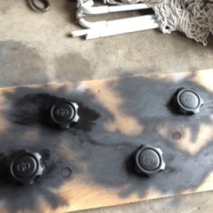 Painting wheel caps black