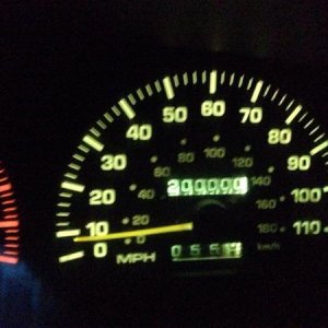 When she rold over to 200,000 still ringing strong