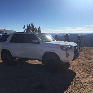 The top of a mountain near strawberry point ut