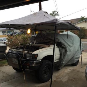 started raining
