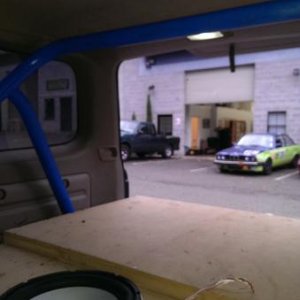 1st gen rollbar is in! Granted its sitting over my half finished storage/sleeper platform...