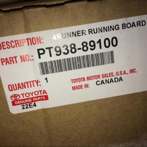 OEM Toyota Running Boards for 2015 4Runner Trail