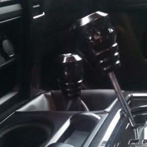 Shift Icon Billet Conversion.  Tacoma shift knob and standard transfer case billet knob with shift pattern insert