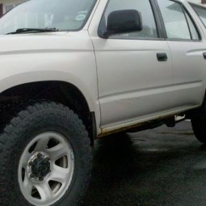 Upgrade Number 1.  Goodyear Wrangler Territory.. 31x10.5 on stock 15s'