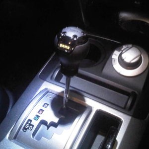 Momo shift knob w/ slight mod so it doesn't sit too tall.