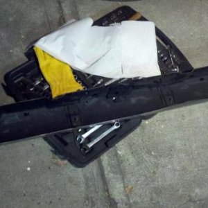 Rear bumper. Removed light surface rust and then applied reformer.