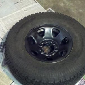 Rust free spare, applied rust reformer and then undercoating on top.