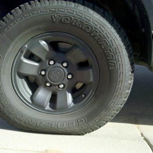 Plasti-Dip after about a month oh and aired down.