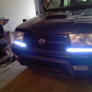 LED strips installed with switch