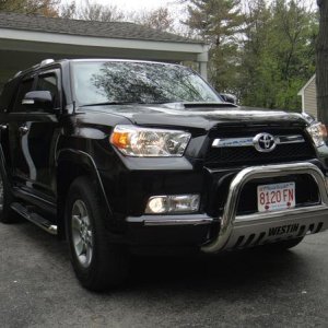 My 2011 SR5 w/ Trail Hood and Westin Bull Bar and Nerf Bars
Wade in channel window visors shorty antenna etc...
Rear bar by Black Horse will be on soo