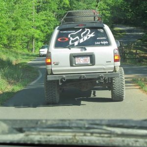Unfinished custom rear bumper, still need to do sides and swing away tire carrier