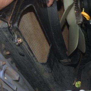 cut part of radiator cover