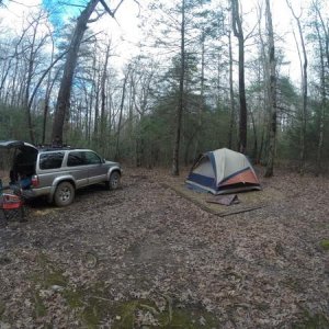 Camping in the Chattahoochee national forest
