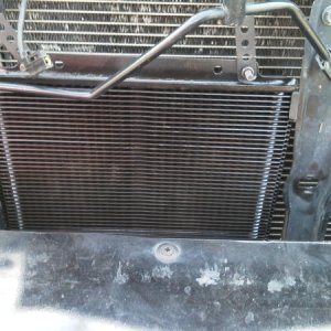 Transmission cooler install.