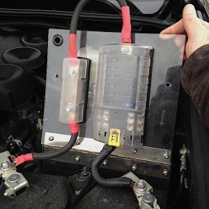 Mount lift up to access factory fuses.
