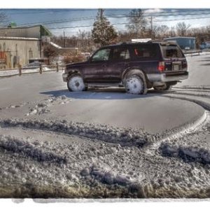 Some sliding and donuts on snow day. It was fun.